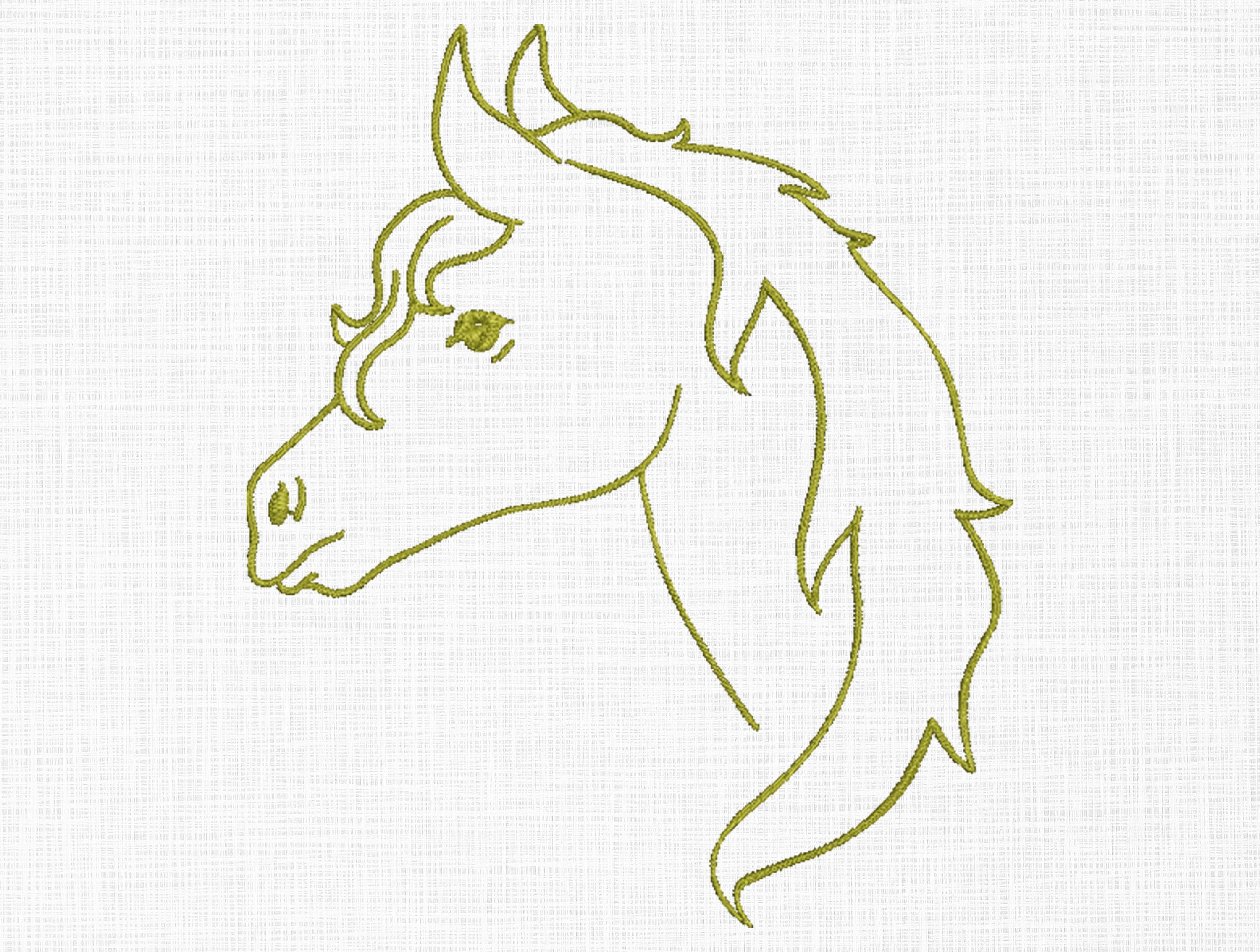 Horse Head Embroidery Design Horse Head Art Line Embroidery Etsy