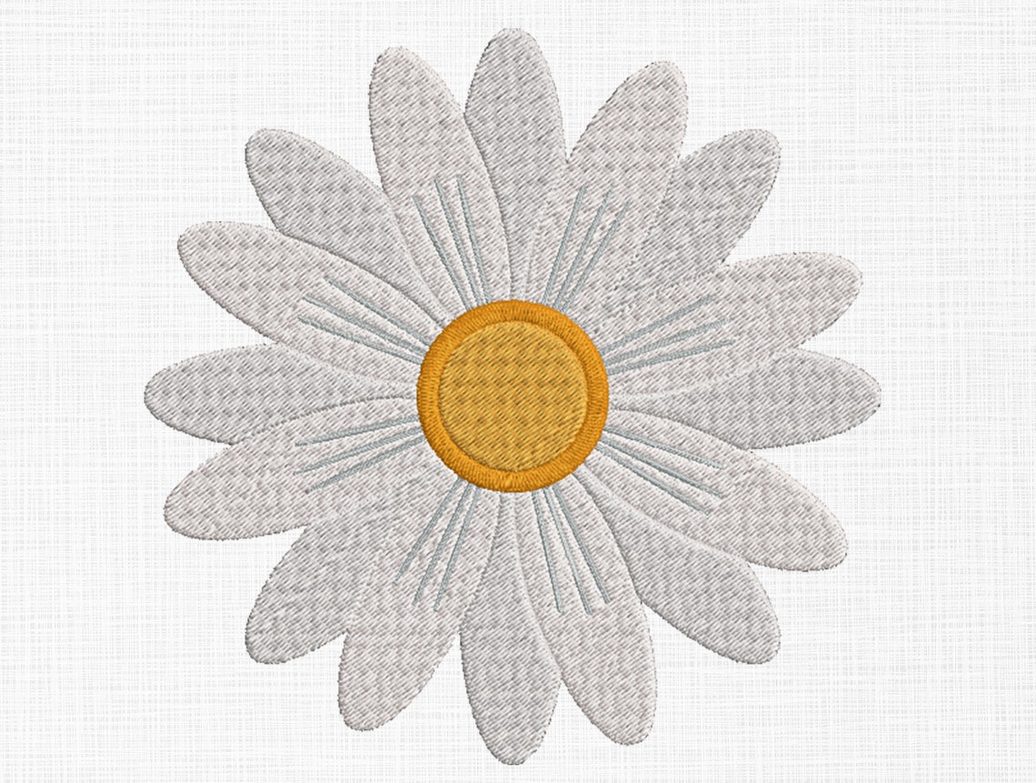 Daisy Flower Embroidery Design Daisy Embroidery Design Floral Etsy