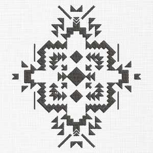 Hexagon Cross Stitch Embroidery Display Frame Geometric Wood