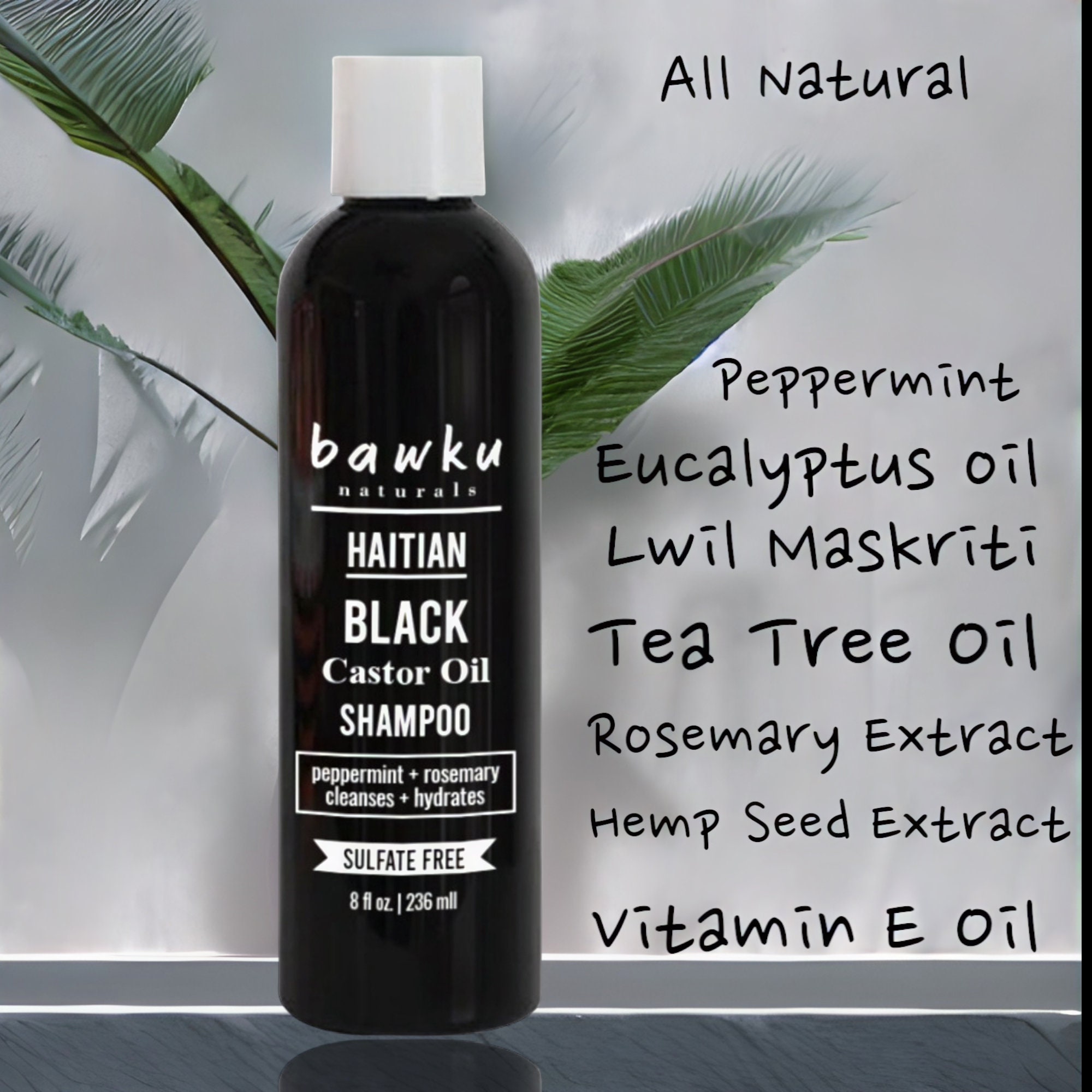 Haitian Black Castor Oil 100 Lwil Maskriti Scalp Care Tingling Shampoo