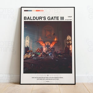 Baldur's Gate 3 (2023) - Video Game Poster, Minimalist, Raphael, House of Hope, Home Decor, Wall Art, Videogame Quotes, Larian Studios