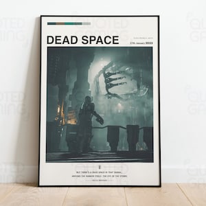 Dead Space (2023) for Ps5- Video Game Poster, Minimalist, Isaac Clarke, Home Decor, Wall Art, Videogame Quotes, Electronic Arts