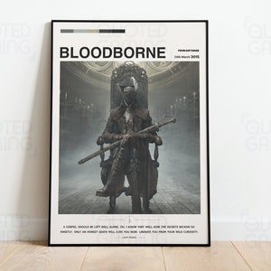 Bloodbeutel (2015) für Ps4- Videospiel Poster, minimalistisch, Lady Maria, Wohnkultur, Wandkunst, Videospiel-Zitate, From Software