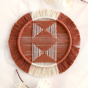 Wall decor, Circle Wall Decor, Macrame Wall Art, Fiber Wall Decoration, Boho Home Decor, Tribal Decoration, Circular Fiber Art