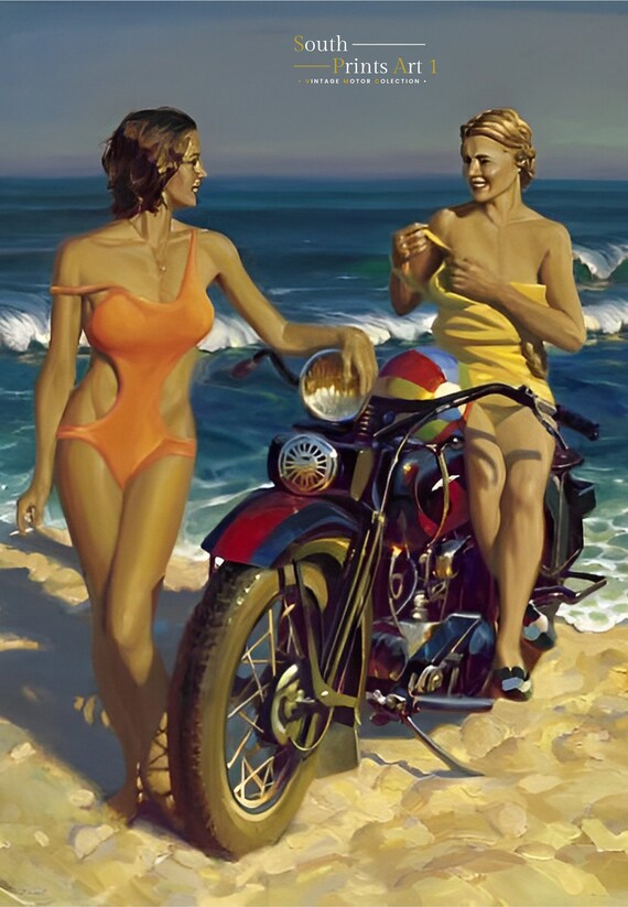 バリ絵画:beach girls-