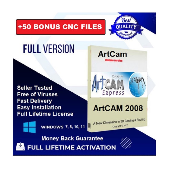 Artcam 2008 Full Version 100% Working Windows Only Easy Setup Cnc.