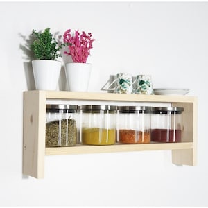 Wood Spice Rack|Wooden Shelf For Spice| Countertop Spice