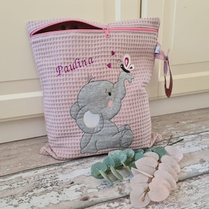Wetbag - Nasstasche - Schwimmbeutel - Kindergartentasche - Elefant - Mädchen