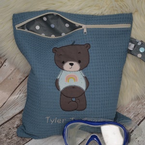 Wetbag Nasstasche Schwimmbeutel Kindergartentasche Teddy Bild 1