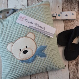 Wetbag Nasstasche Schwimmbeutel Kindergartentasche Teddy Bild 1