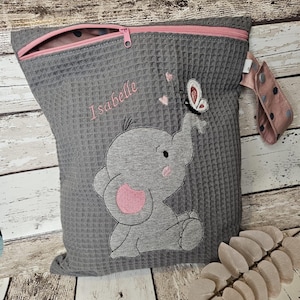 Wetbag - Nasstasche - Schwimmbeutel - Kindergartentasche - Elefant - Mädchen