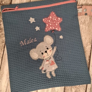 Wetbag Nasstasche Schwimmbeutel Kindergartentasche Maus Bild 4