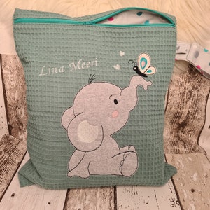 Wetbag Nasstasche Schwimmbeutel Kindergartentasche Elefant Bild 5