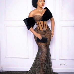 Corset Asoebi Styles  Corset asoebi styles, Nigerian lace styles