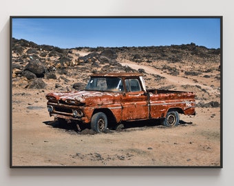 Rusty Car, Wall Art | Fine Art Photography | Museum Quality | Poster Print | Home Decor | Abandoned Beauty, Traces of Human, Poster Print