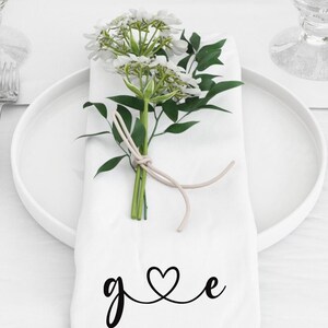 custom monogram napkin cloth set