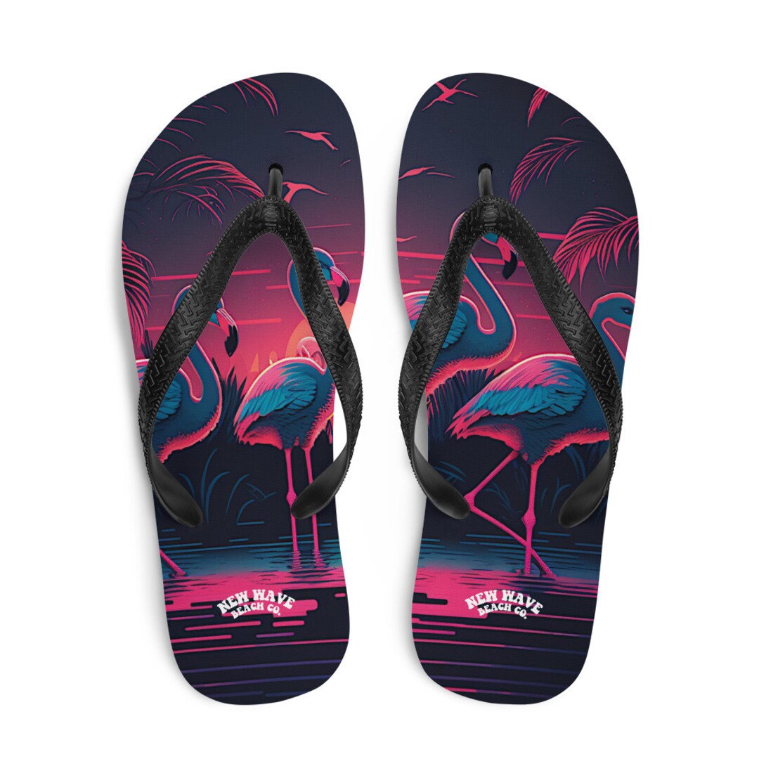 Flamingo Stripe Hawaiian Tropical Pattern Print Men Women's High Top Shoes