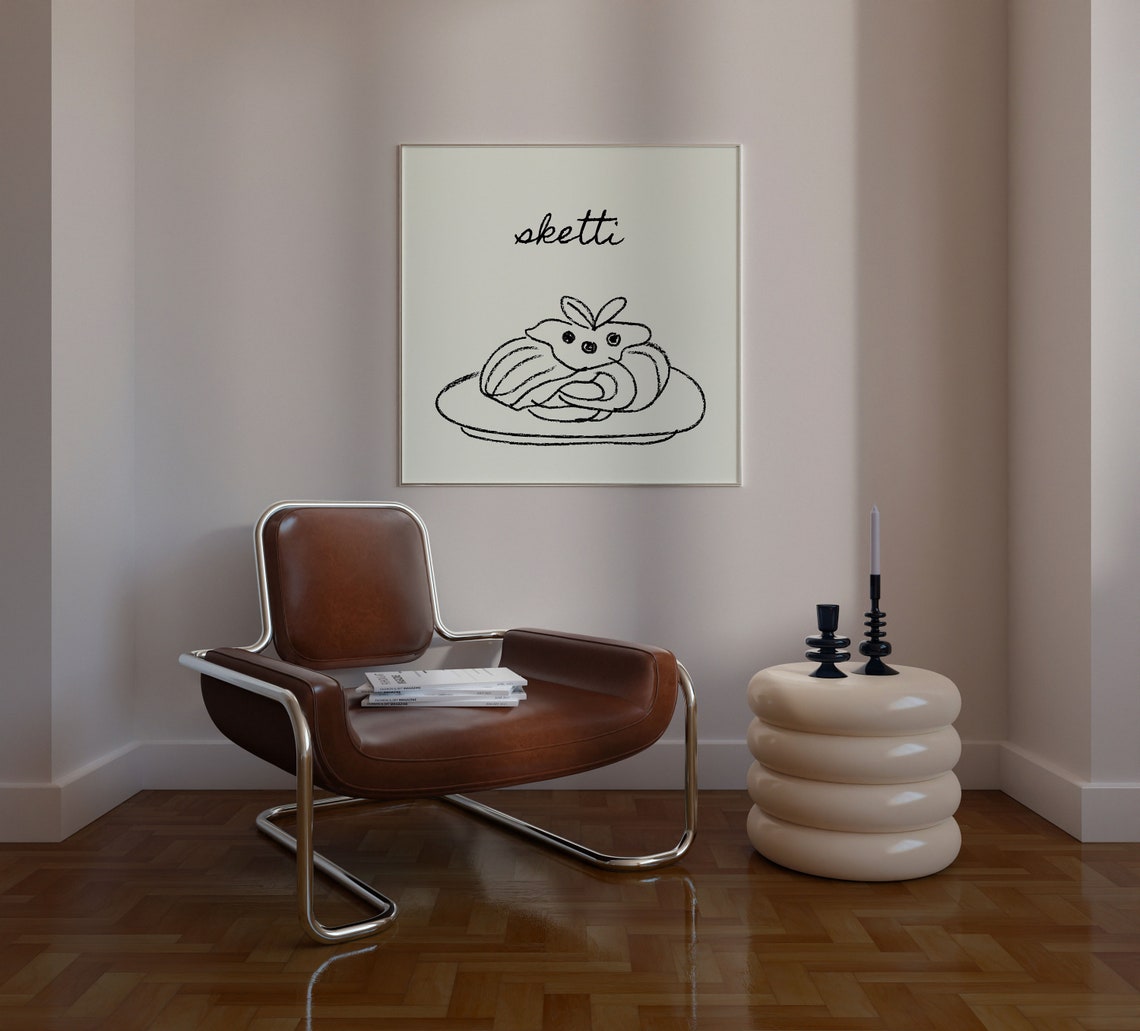Printable Kitchen Wall Art Set of 6 Black / White Simple - Etsy