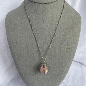 Spiral Cage Gemstone Necklace