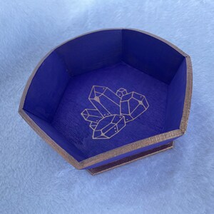 Wooden Bowl Trinket Box Jewelry Box Crystal