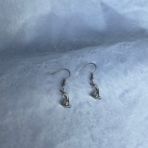 Silver Witch Hat Earrings Silver Witch Hat Fun Earrings