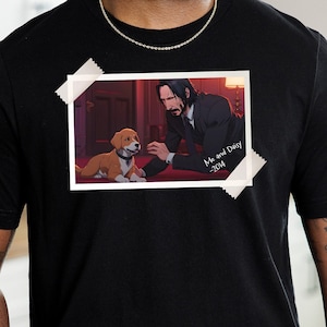 John Wick Welpe Polaroid T-shirt | Shirt im Anime Stil