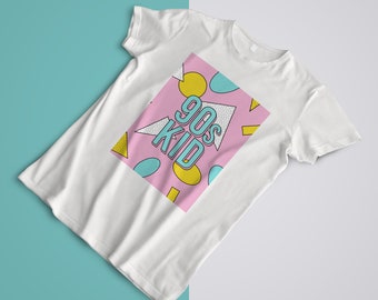 90s Kid Graphic Tee - Bella Canvas Soft Cotton T-Shirt