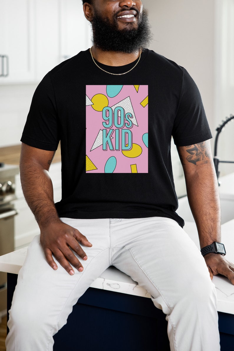 90s Kid Graphic Tee - Bella Canvas Soft Cotton T-Shirt Bild 2
