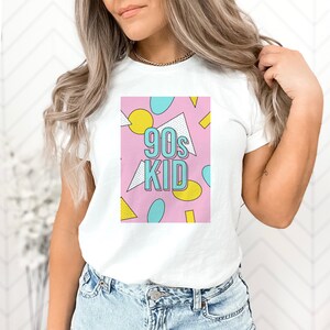 90s Kid Graphic Tee - Bella Canvas Soft Cotton T-Shirt Bild 3