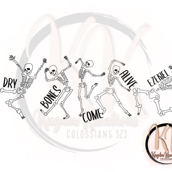 Dry Bones PNG digital download