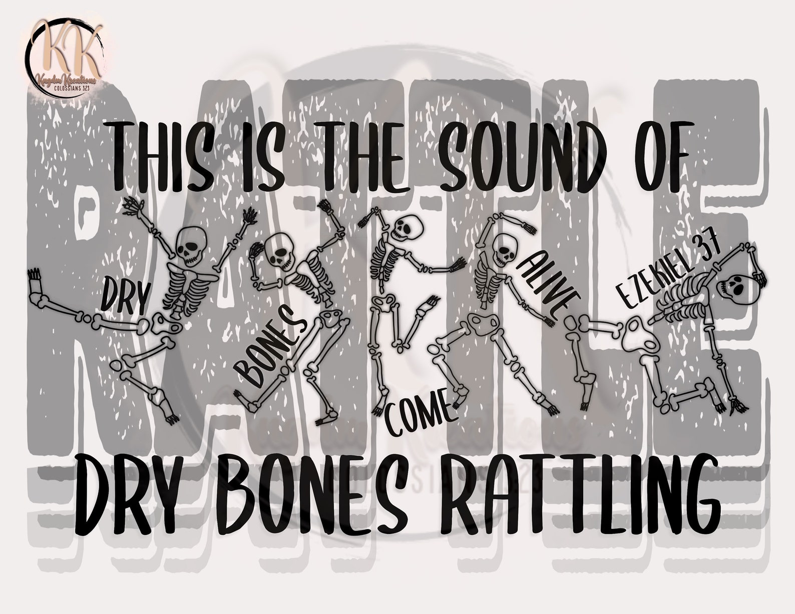 Dry Bones Rattle PNG Digital Download Etsy