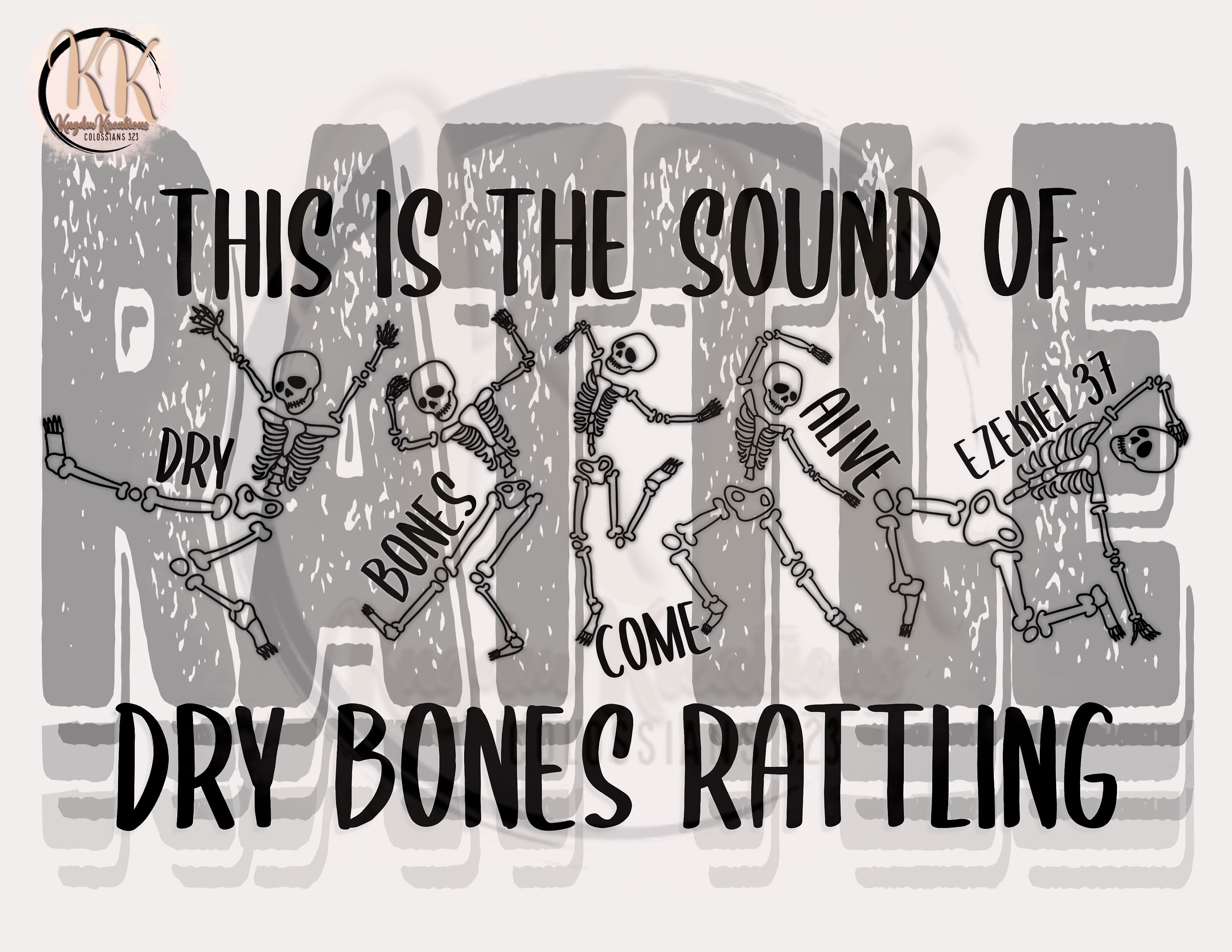Dry Bones Rattle PNG Digital Download Etsy