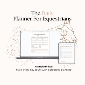 Equestrian Daily Planner, Google Docs, Printable,  Horse Activity Tracker, Chores, Training, Barn Management, Digital Horse Care Journal