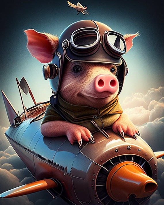 Flying store pig slippers
