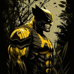 Wolverine Digital Print, Superhero, Superhero Prints, Superhero Wall Art, Digital Superhero Poster, Kids Room, DC Heroes Canvas, Home Decor
