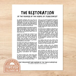 LDS PDF Printable Bundle: the Living Christ, the Family Proclamation ...