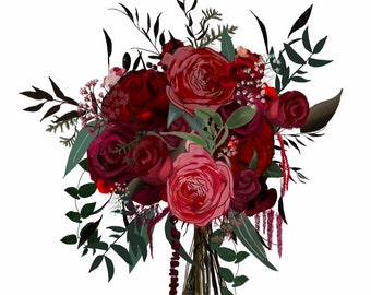 Benutzerdefinierte Blumen oder Hochzeitsstrauß Erhaltung Illustration