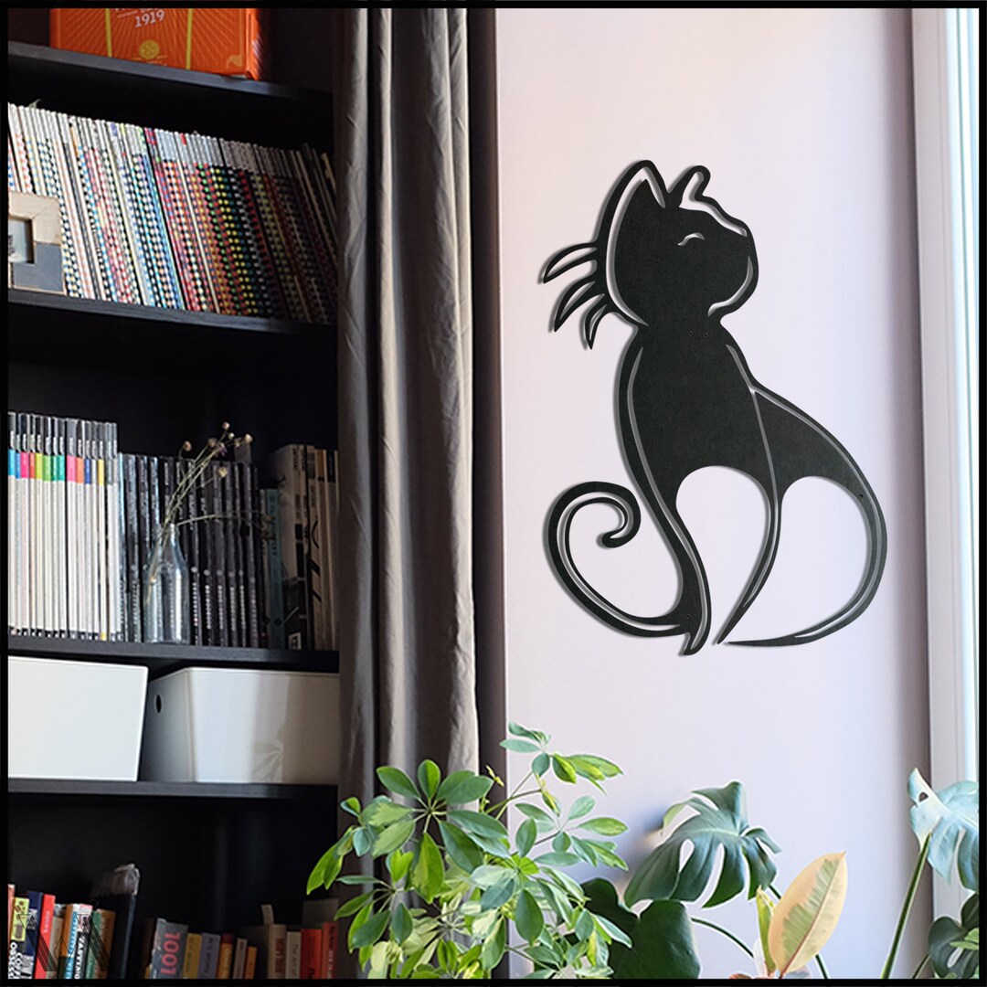 Cat Metal Wall Art, Metal Wall Art Set, Metal Wall Art, Large Wood Wall