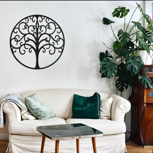 Family Tree of Life Metal Art Wall Decor, Sign Metal Family İnterior Decoration Unusual Designs Entryway Branch Outdoor Custom Lazer Cut