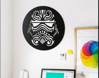Laser Cut Stormtrooper Metal Wall Art: Star Wars Decor