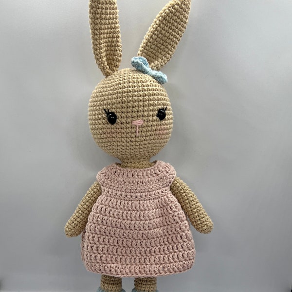 Bunny Girl Amigurumi,Handcrafted Cute Rabbit Doll, Delightful Home Decor, Perfect Gift for Bunny Lovers, Adorable Crocheted Character