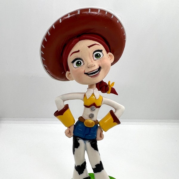 Jessie Toy Story Figure, Handcrafted Cowgirl Collectible, Vintage Cowgirl Character Decor, Retro Cowgirl Character Figurine