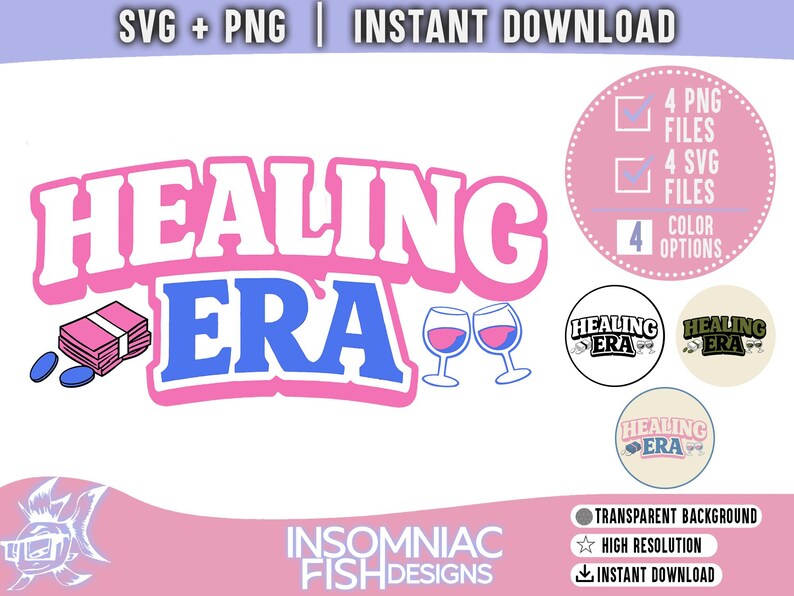Healing Era SVG PNG Bundle, Funny Self Care Shirt Design, Mental Health ...