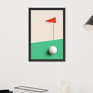 Astratto minimalista Golf Art - Poster di carta fotografica incorniciato Arte della parete