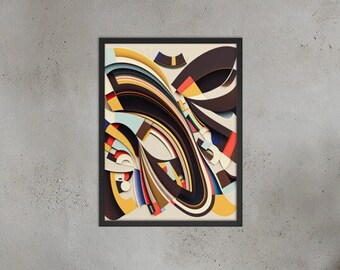 Abstract Modern Wall Art - Framed photo paper poster