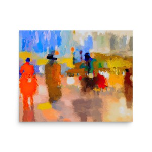 Abstract Impressionist Painting Style Wall Art - Photo paper poster