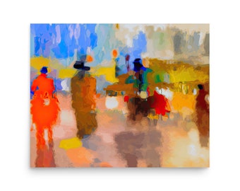 Abstract Impressionist Painting Style Wall Art - Photo paper poster