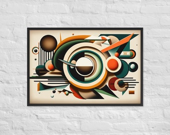 Mid Century Modern Abstract Wall Art - Framed Photo Paper Poster