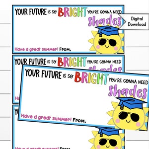 Abschluss Sonnenbrille Geschenk Ende des Jahres, Sommer Thema, Kindergarten Abschluss, Pre-K Letzter Schultag, Fünfter, Digitaler Download, PTA, PTO
