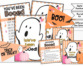 You've Been Booed Kit: Halloween Neighbor Gift Tags (Digital Download)